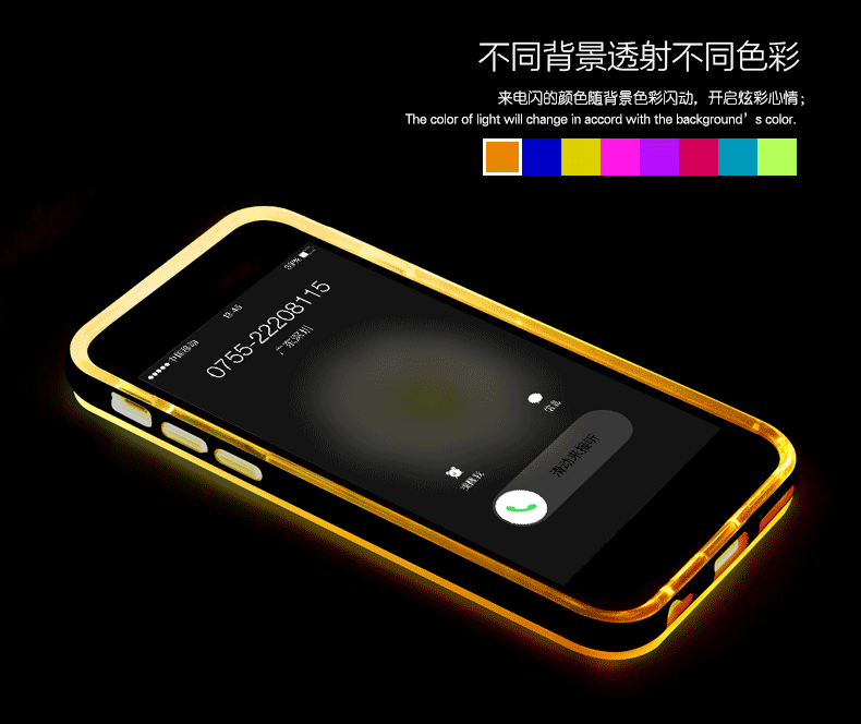 Rock ® Apple iPhone 6 Plus / 6S Plus LED Light Tube Case Soft / Silicon Case