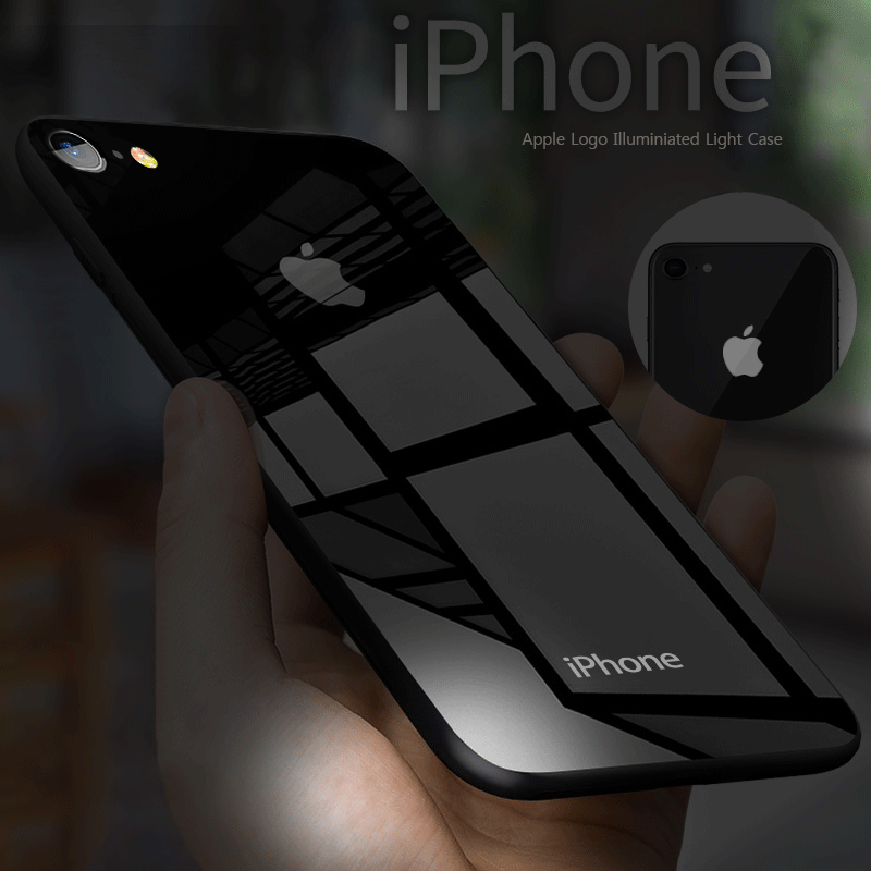 VAKU ® Apple iPhone 7 / 8 Radium GLOW Light Illuminated Logo 3D Designer Case Back Cover