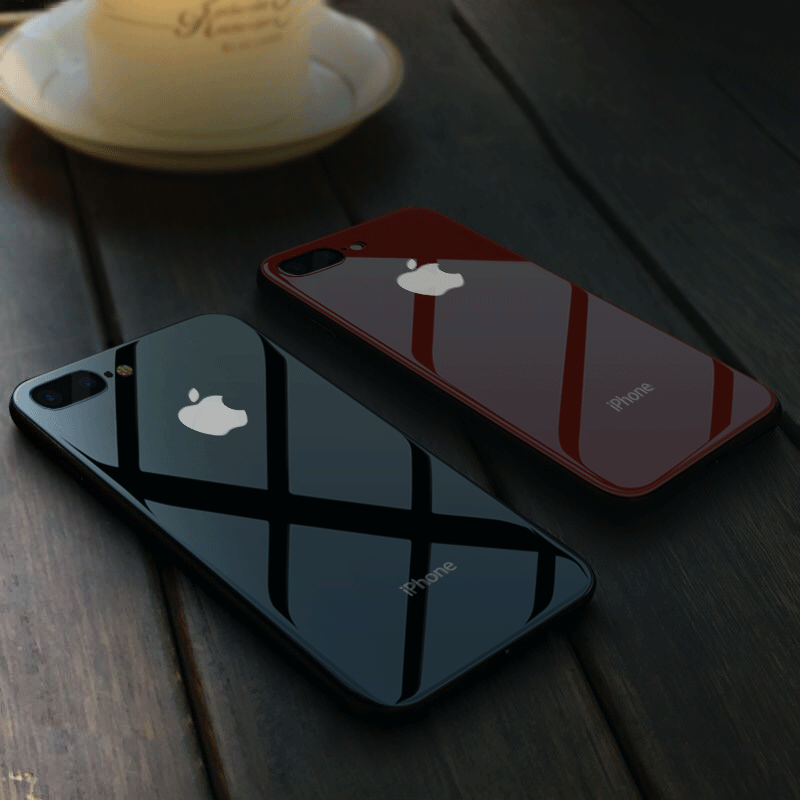 VAKU ® Apple iPhone 8 Plus Radium GLOW Light Illuminated Logo 3D Designer Case Back Cover