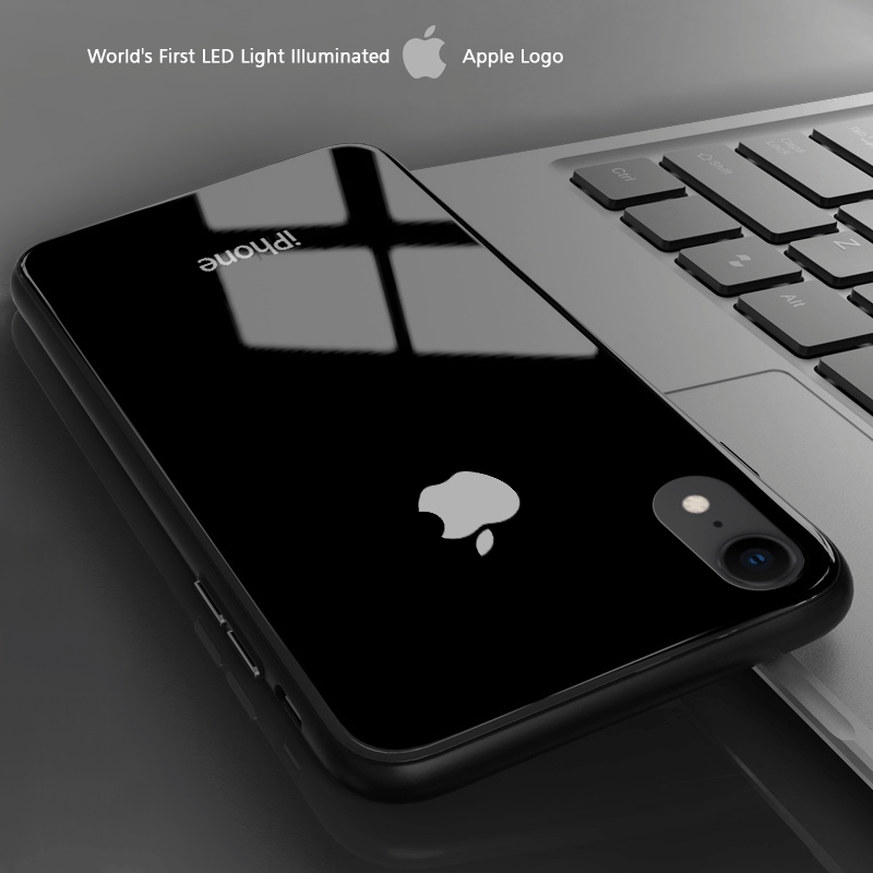 LEKE ® Apple iPhone XR Laser LED Light Illuminated Logo Club Series Case Back Cover