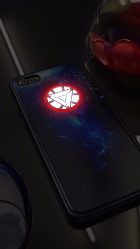 VAKU ® Apple iPhone X / XS LED Light Ring  Glow Logo 3D Designer Case Back Cover