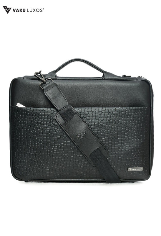 Vaku Luxos ® Croco Series 14 inch laptop Bag Premium Laptop Messenger ...