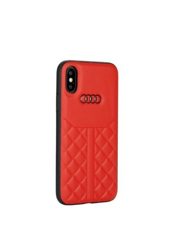 AUDI ® For Apple iPhone XS Max Exquisite Lattice Design Leather Audi Back Cover