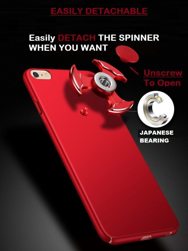 Vaku ® Apple iPhone 6 / 6S SPINO Series Fidget Case With in-built Fidget Spinner