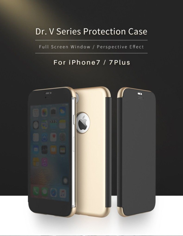 Rock ® Apple iPhone 7 Plus DR.Vaku Invisible SmartView Translucent Touch Case Flip Cover