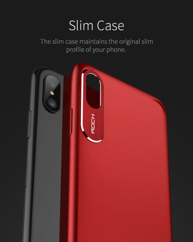 Rock ® Apple iPhone X / XS Classy Series Ultra-thin Metallic Touch with Anodized Aluminium Camera Finish Back Cover