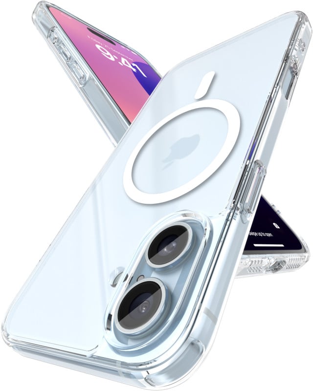 eller santé ® Apple iPhone 16 Plus Pureview MagPro Series Clear TPU Shockproof Scratch Resistant, Certified Mag-Safe Military-Grade Protection Back Cover