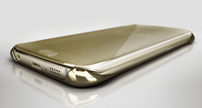 Vaku ® Samsung Galaxy A5 (2016) Mate Smart Awakening Mirror Folio Metal Electroplated PC Flip Cover