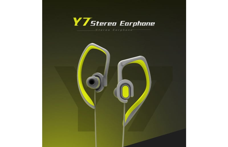 Rock ® Y7 Stereo two kind wearing style Earphone with OFC Cable + Gold Plated Jack + Microphone Earphone