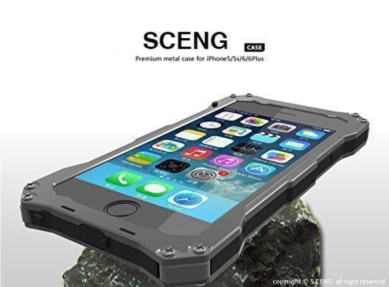 S.CENG ® Apple iPhone 5 / 5S / SE GUNDAM-II Water/Dust Resistant Aluminium Alloy Dual-Color Oxidation Metal Case Back Cover