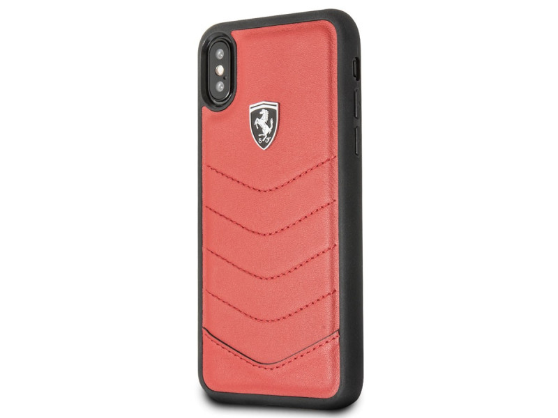 Ferrari ® For Apple iPhone  X / XS Scuderia Luxurious Leather  Stitched Limited Edition Back Cover