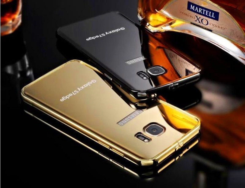 Xuenair ® Samsung Galaxy S7 Edge Mirror Finish Ultra Slim Metal Electroplating Arc Aluminium Bumper + Back Cover