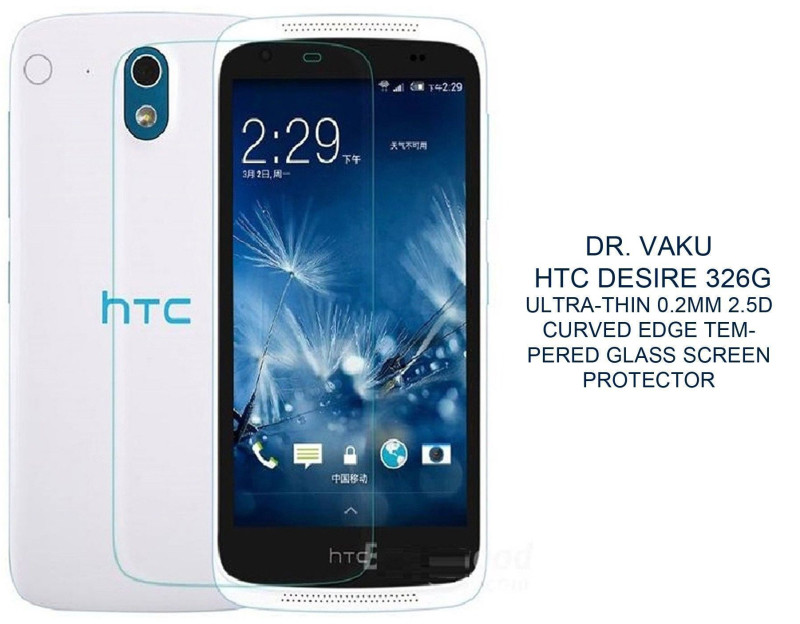 Dr. Vaku ® HTC Desire 326G Ultra-thin 0.2mm 2.5D Curved Edge Tempered Glass Screen Protector Transparent