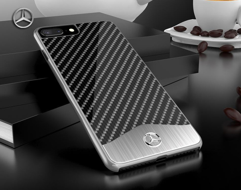 Mercedes Benz ® Apple iPhone 8 Plus SLR McLaren Carbon Fibre (Limited Edition) Electroplated Metal Hard Case Back Cover