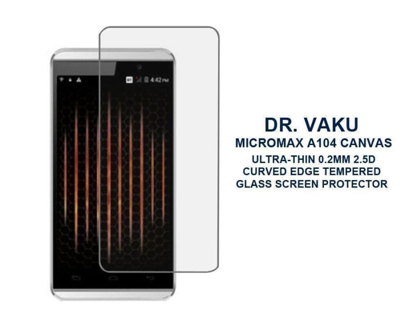Dr. Vaku ® Micromax A104 Canvas Ultra-thin 0.2mm 2.5D Curved Edge Tempered Glass Screen Protector Transparent
