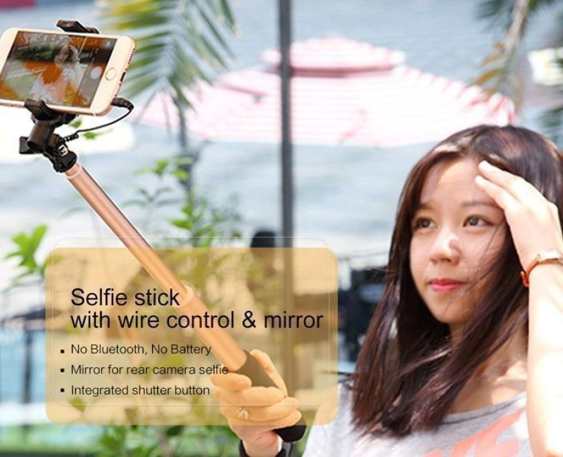 Baseus ® Selfie Stick Pro Mono Pod Extendable with Wired Controller