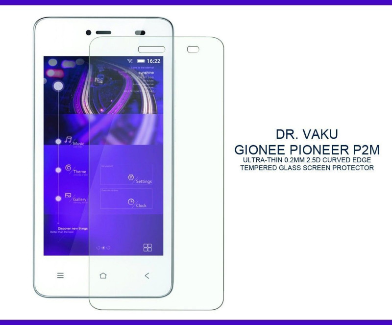 Dr. Vaku ® Gionee Pioneer P2M Ultra-thin 0.2mm 2.5D Curved Edge Tempered Glass Screen Protector Transparent
