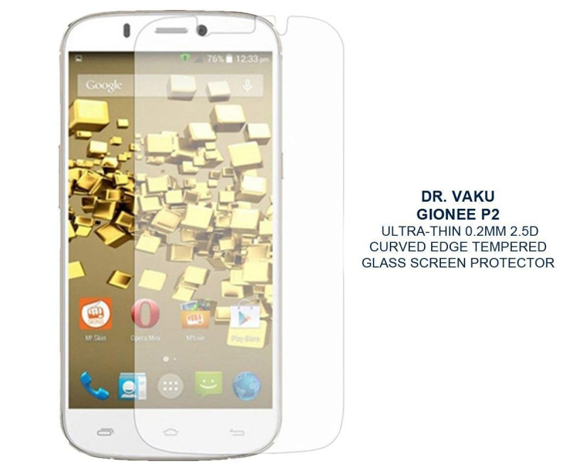 Dr. Vaku ® Gionee P2 Ultra-thin 0.2mm 2.5D Curved Edge Tempered Glass Screen Protector Transparent