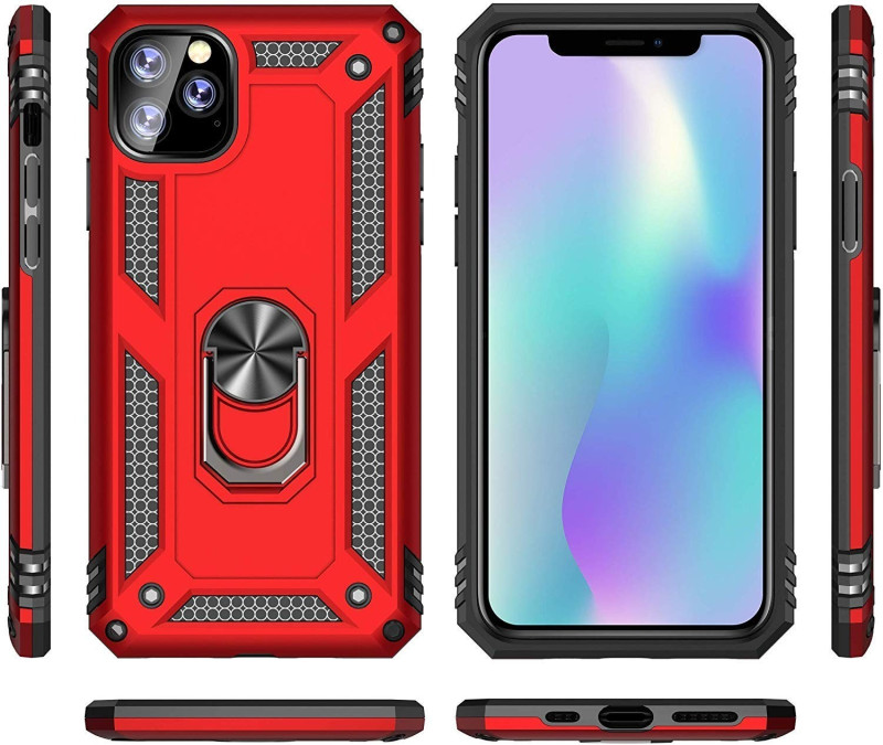 Vaku ® For Apple iPhone 11 Pro Max Hawk Ring Shock Proof Cover with Inbuilt Kickstand