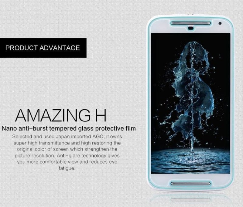 Dr. Vaku ® Motorola Moto G2 Ultra-thin 0.2mm 2.5D Curved Edge Tempered Glass Screen Protector Transparent