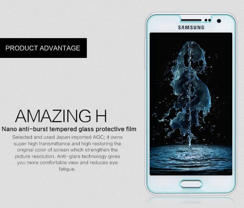 Dr. Vaku ® Samsung Galaxy A3 Ultra-thin 0.2mm 2.5D Curved Edge Tempered Glass Screen Protector Transparent