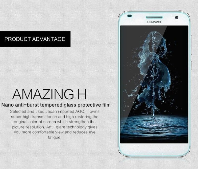 Dr. Vaku ® Huawei Ascend G730 Ultra-thin 0.2mm 2.5D Curved Edge Tempered Glass Screen Protector Transparent