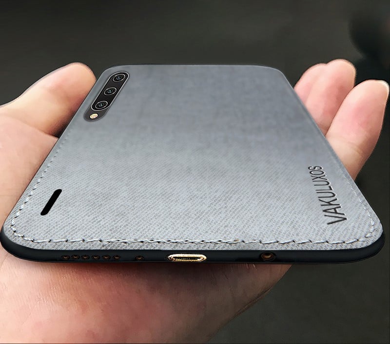 Vaku ® Xiaomi Redmi Mi A3 Luxico Series Hand-Stitched Cotton Textile Ultra Soft-Feel Shock-proof Water-proof Back Cover