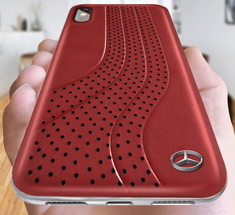 Mercedes Benz ® iPhone XS MAX Dotted Wave Series Luxury Edition Back Cover