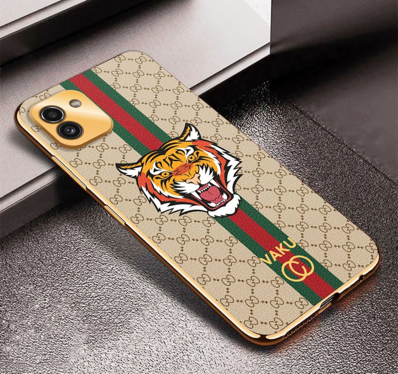 Vaku ® Samsung Galaxy A03 Lynx Line Leather Stitched Gold Electroplated Soft TPU Back Cover
