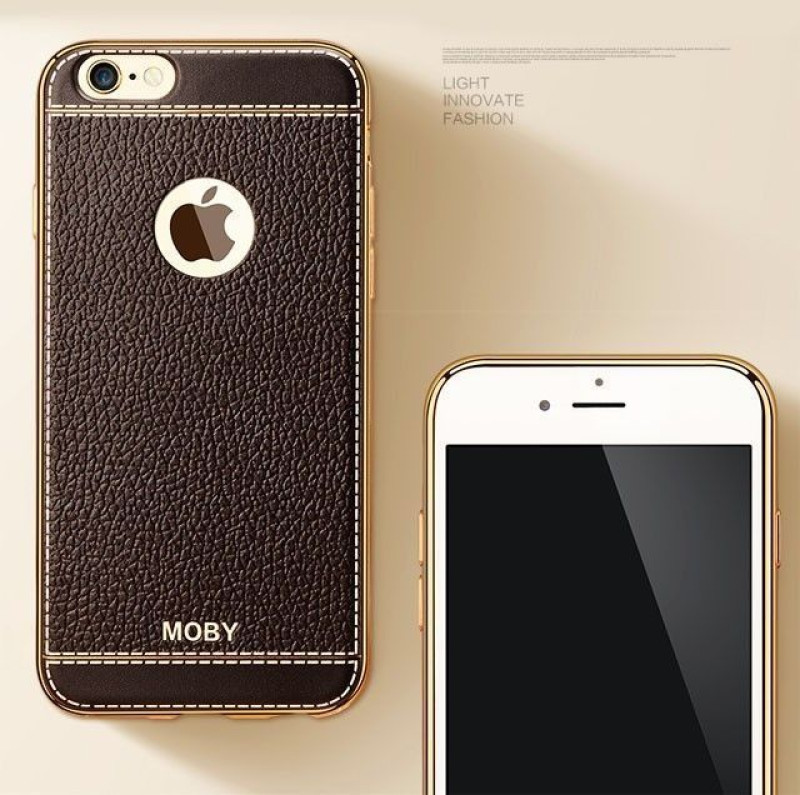 Moby ® Apple iPhone 6 / 6S Luxury Gold Metal Electroplated Silicone Soft Protective Sleeve Back Cover