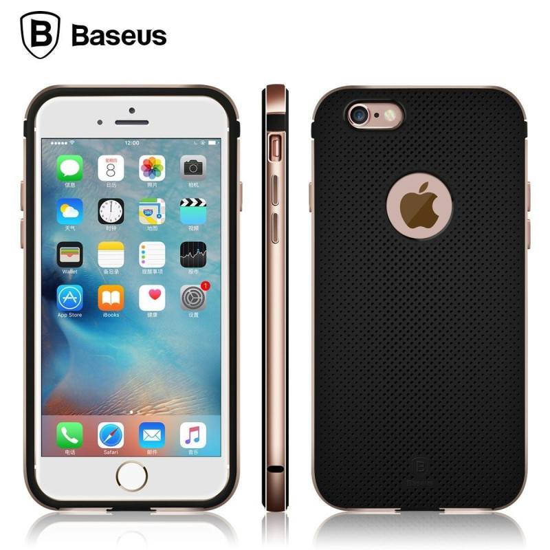 Baseus ® Apple iPhone 6 / 6S Earl Series Dream Mesh TPU Case With Metal Bumper Back Cover