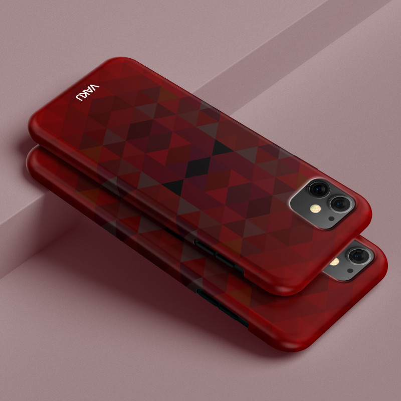 Vaku ® Apple iPhone 11 Red Cube Abstract Designer Print Back Cover
