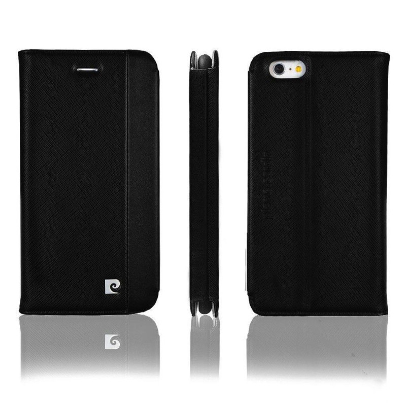 FMPCUON Cover per iPhone 6 Plus/iPhone 6S Plus,Premium Pelle PU Portafoglio con Supporto Flip Libro Libretto Custodia [Protezione Completa] [Slot per Scheda] [Supporto Stand] per - Nero