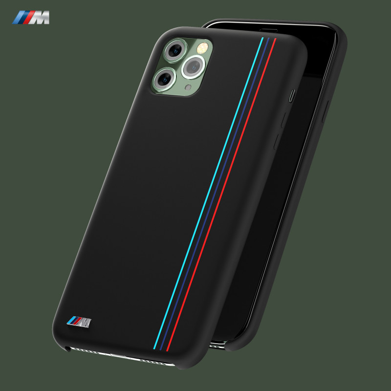 BMW Motorsports ® Apple iPhone 11 Pro Max X4 M Competition Vertical Strip Pure Silicon Back Cover