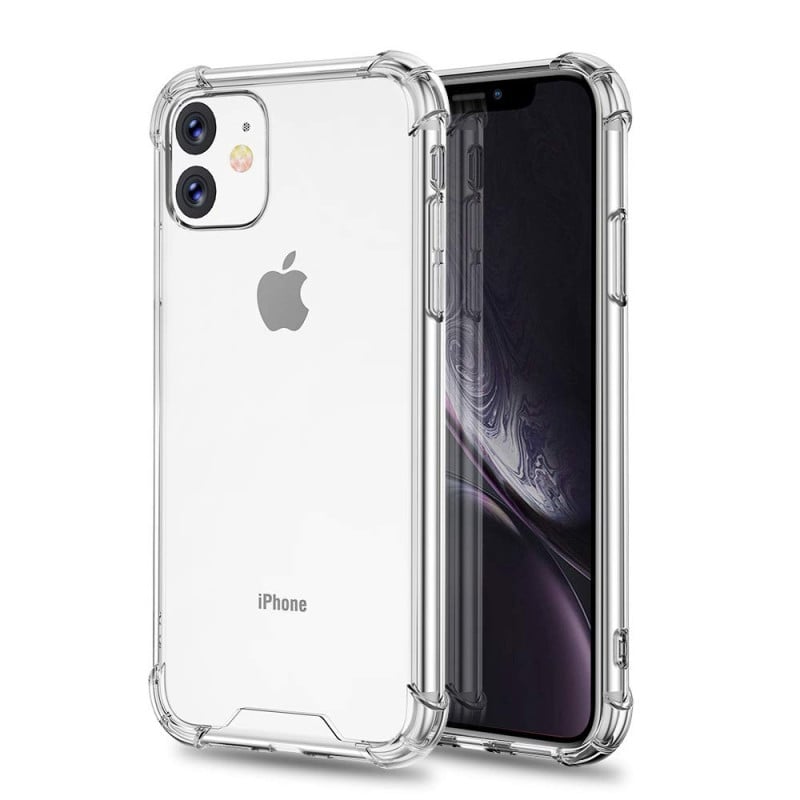 Vaku ® Compatible For iPhone 11 Hammer Series Transparent Anti-Drop 4-Corner 360° Protection Full Transparent TPU Back Cover Transparent