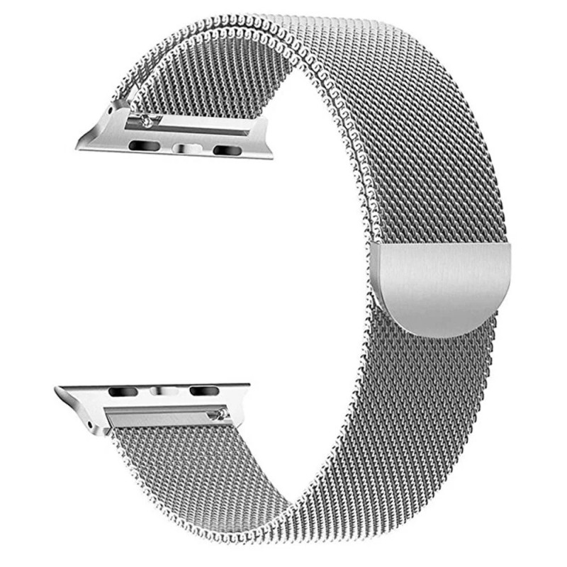 Eller Sante ® Apple Watch Series (1/2/3/4) 42mm / 44mm Magnetic Clasp Stainless Steel Mesh Band-Silver
