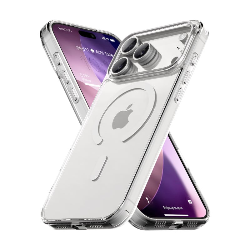 Vaku Luxos ® Apple iPhone 17 Pro Max Glassy MagPro Clear TPU Shockproof Scratch Resistant Military-Grade Protection Back Cover