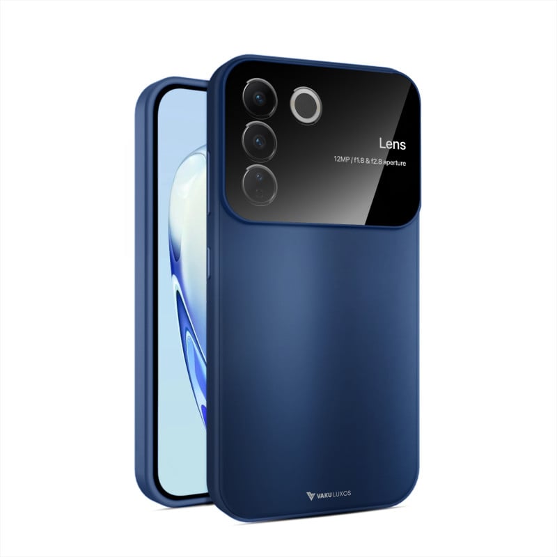 Vaku ® Vivo V27 5G Glazed Polarized Camera Lens Protector Shockproof Back Cover