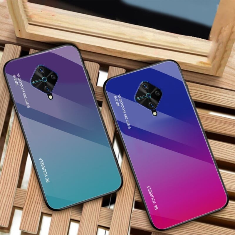 VAKU ® Vivo S1 Pro Dual Colored Gradient Effect Shiny Mirror Back Cover