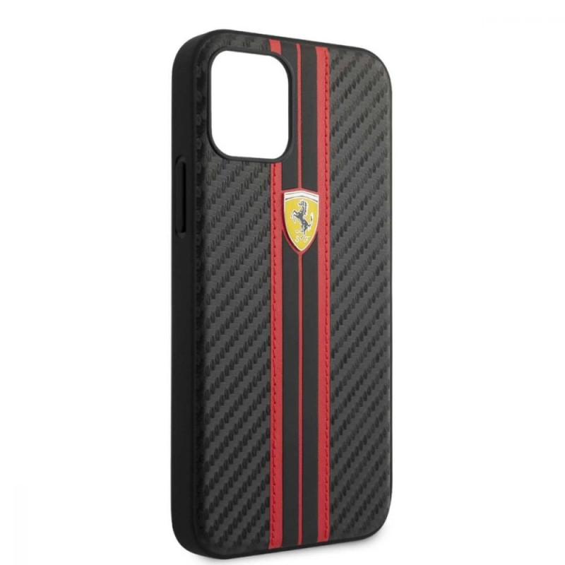 Ferrari ® Apple iPhone 12 Pro Max Portofino Carbon Vertical Stripe Case