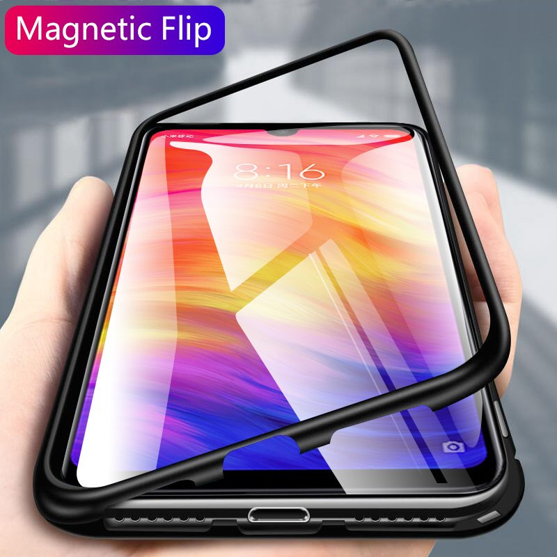 Vaku ® Xiaomi Redmi Note 7 / Note 7 Pro Electronic Auto-Fit Magnetic Wireless Edition Aluminium Ultra-Thin CLUB Series Back Cover