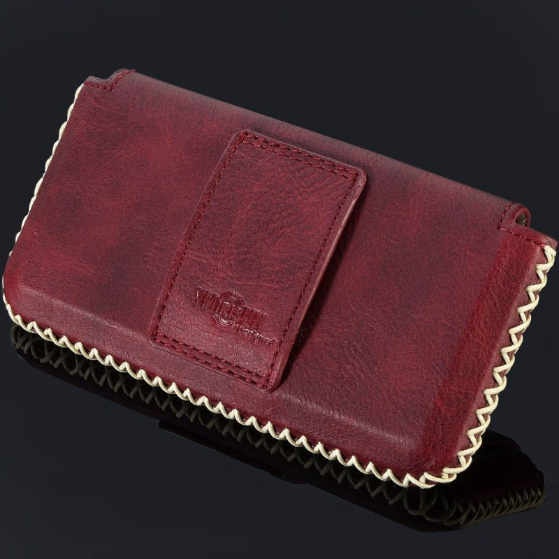 Pierre Cardin ® Apple iPhone 6 / 6S Luxurious Hand Stitch Premium Metal Clip Waist Leather Case Pouch Case