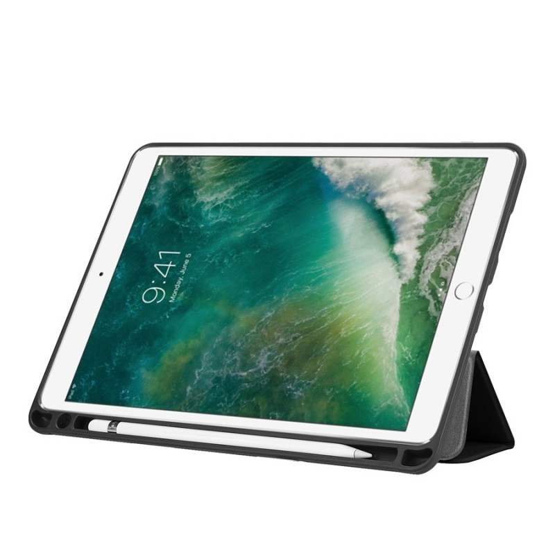 Vaku ® For Apple iPad 10.5 / iPad Air 3 Aniline Texture Series 360 Degree shock-proof Water-resistant Magnetic Stand Flip Cover with Pencil Holder