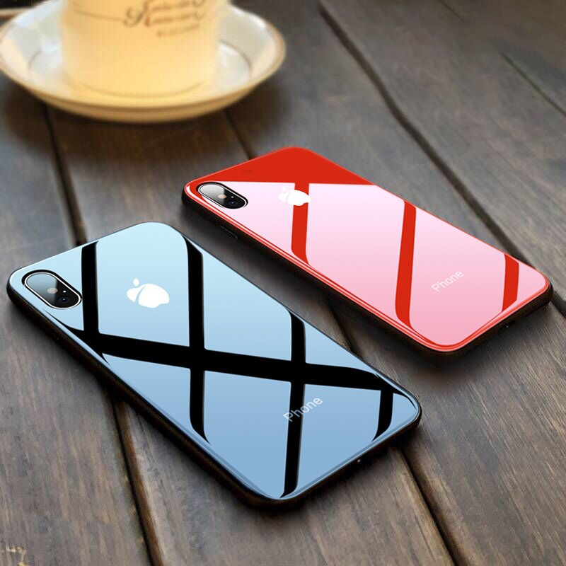 Vaku ® Apple iPhone XS Max Club Series Ultra-Shine Luxurious Tempered Finish Silicone Frame Thin Back Cover