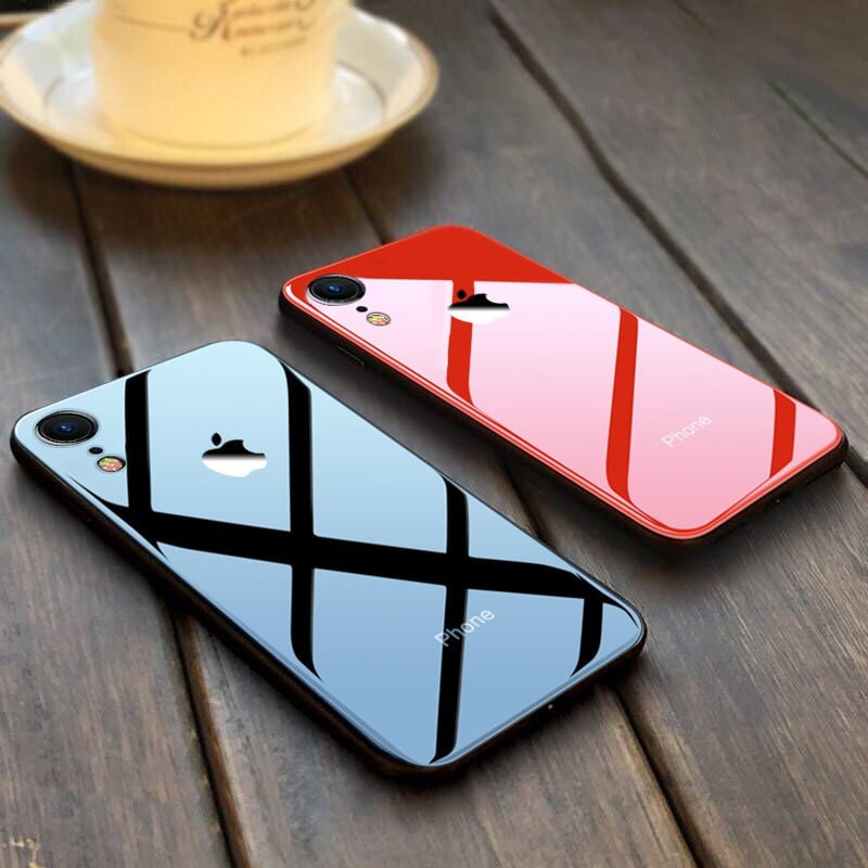 Vaku ® Apple iPhone XR Club Series Ultra-Shine Luxurious Tempered Finish Silicone Frame Thin Back Cover