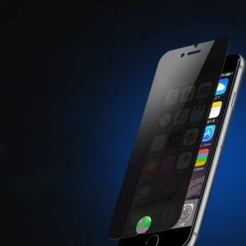 Dr. Vaku ® IPhone 7 Plus Anti-Peeping Light Reflecting Privacy Full Screen Tempered Glass-Jet Black