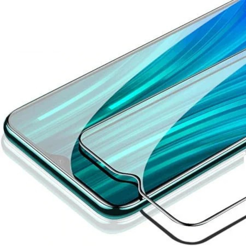 Dr. Vaku ® Redmi Note 8 5D Curved Edge Ultra-Strong Ultra-Clear Full Screen Tempered Glass-Black