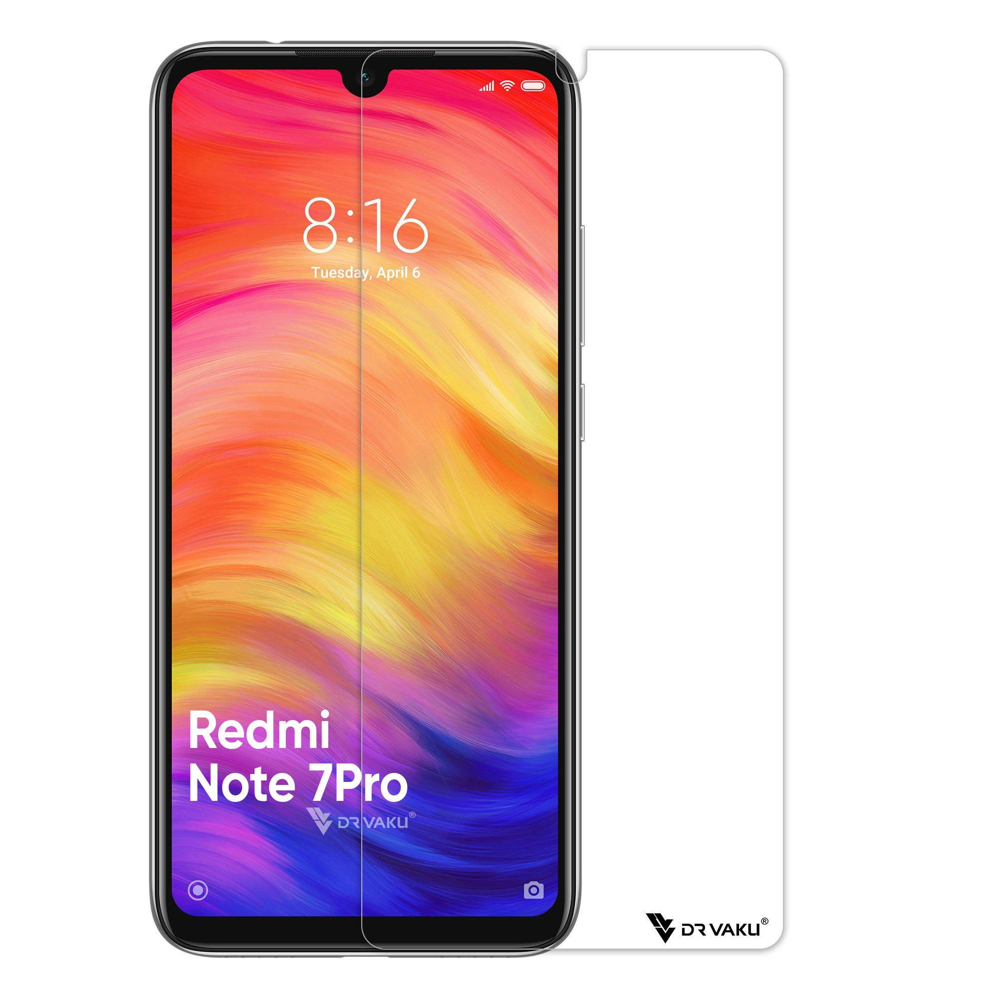 Vaku ® Xiaomi Redmi Note Pro Note 7S Ultra-Strong Ultra-Clear  Full Screen Tempered Glass-Transparent