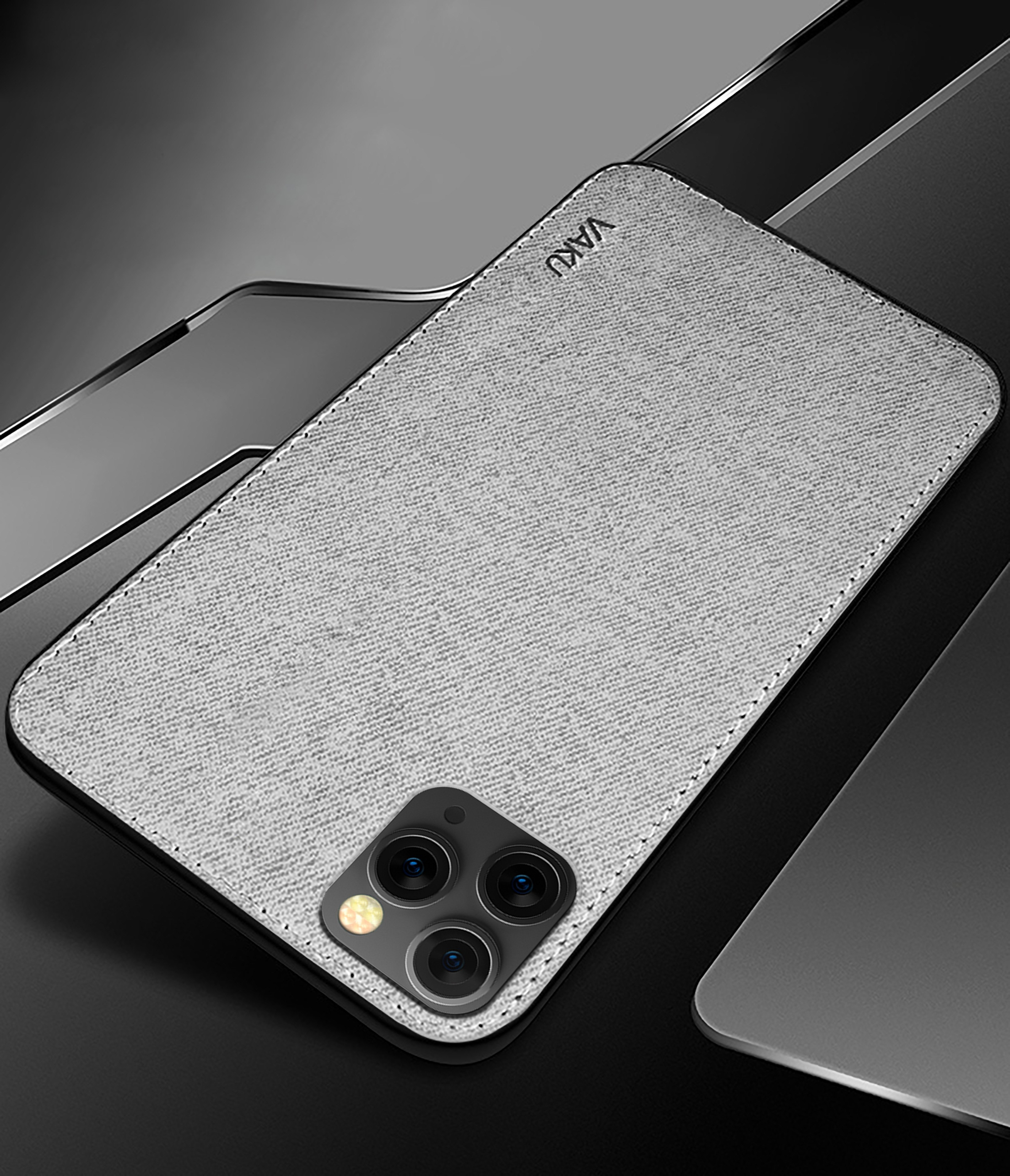 Back Cover Iphone 11 Pro Fabric Case Fabric Pu Leather Phone Case