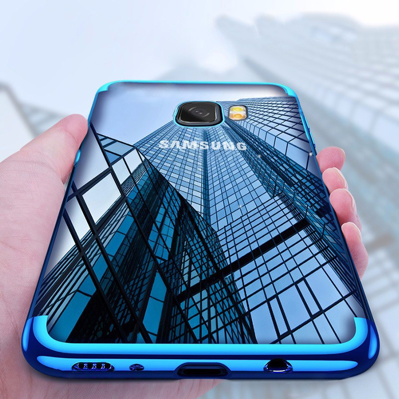 Vaku ® Samsung Galaxy C7 Pro CAUSEWAY Series Electroplated Shine Bumper  Finish Full-View Display Ultra-thin Transparent Back Cover